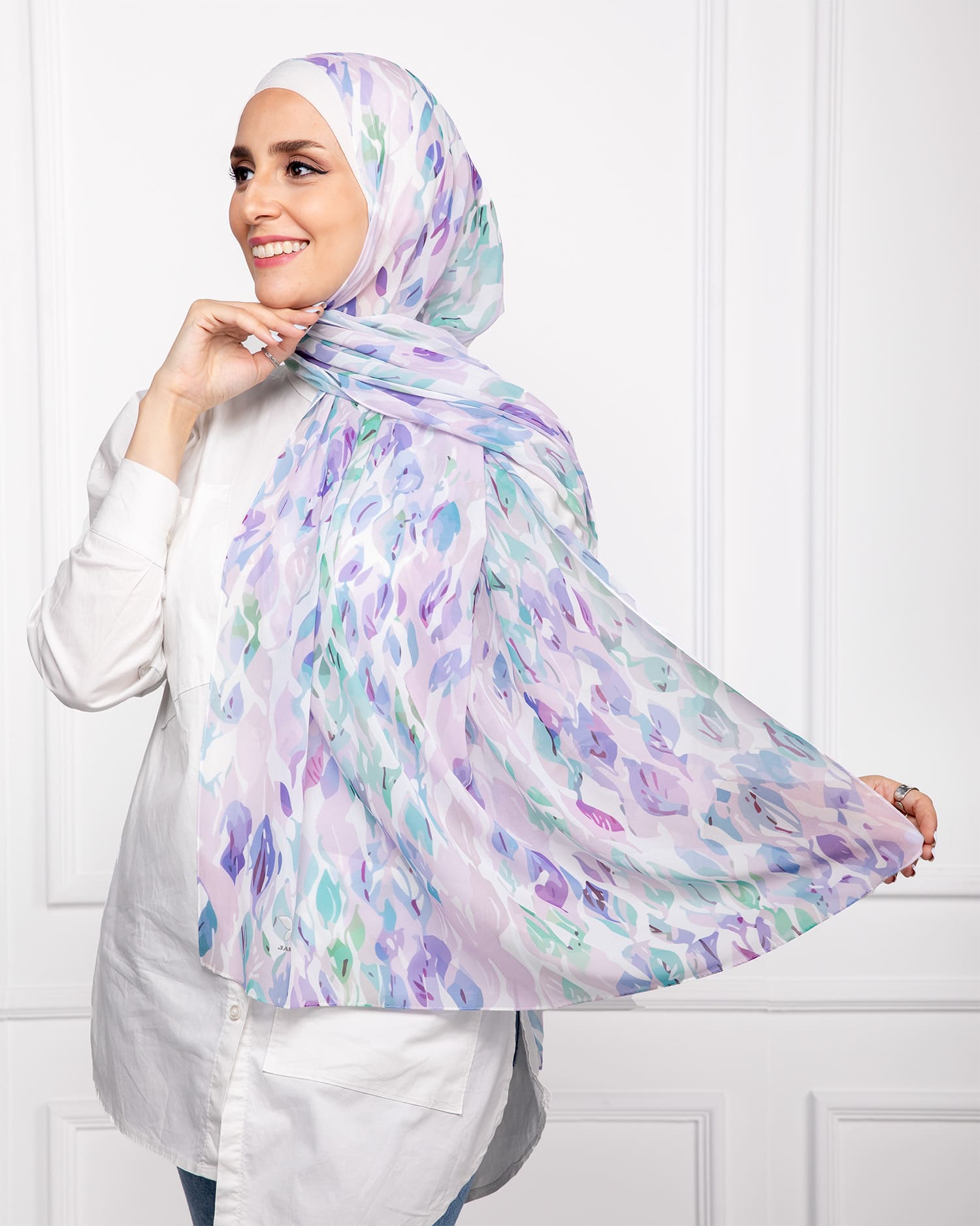 Gleam | Printed Chiffon Scarf