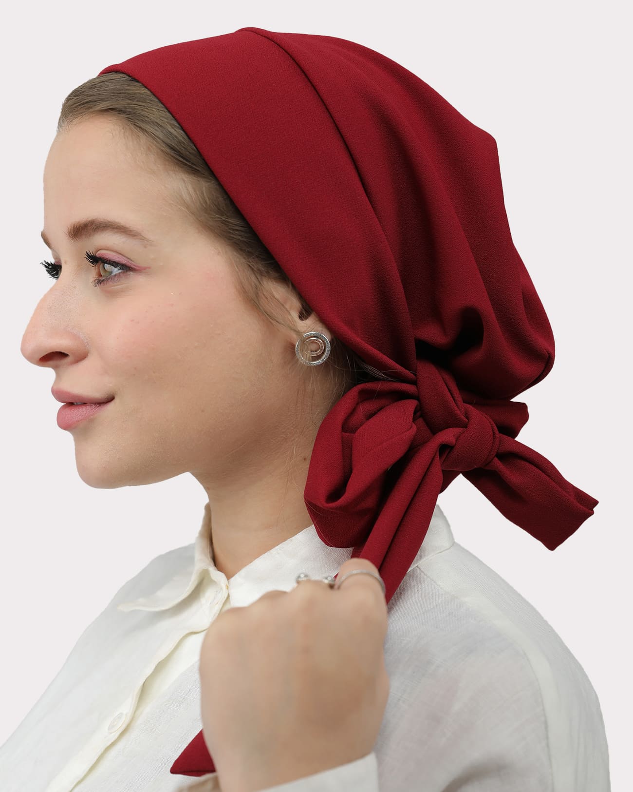 Plain Turban | Burgundy