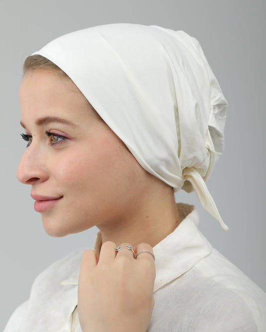 Bandana with ribbon | Off white