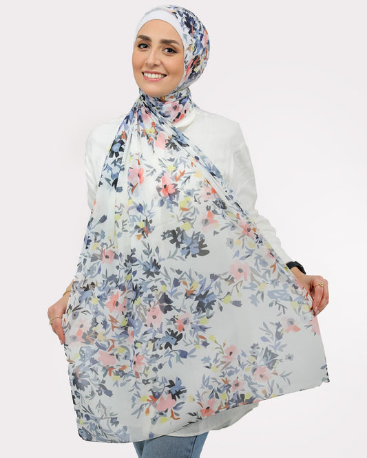 Clarisse | Printed Chiffon Scarf