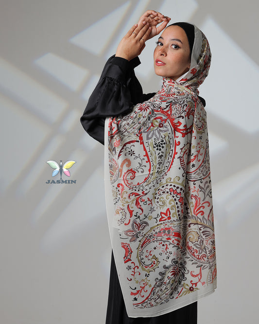 Drizzle | Printed Chiffon Scarf