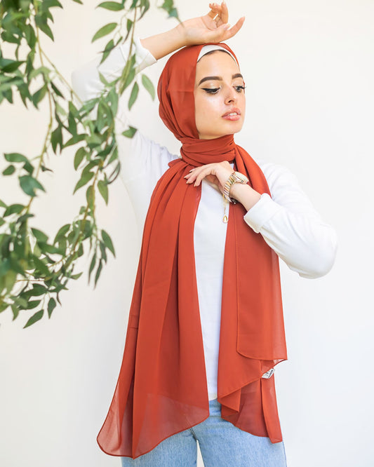 Plain Chiffon Scarf