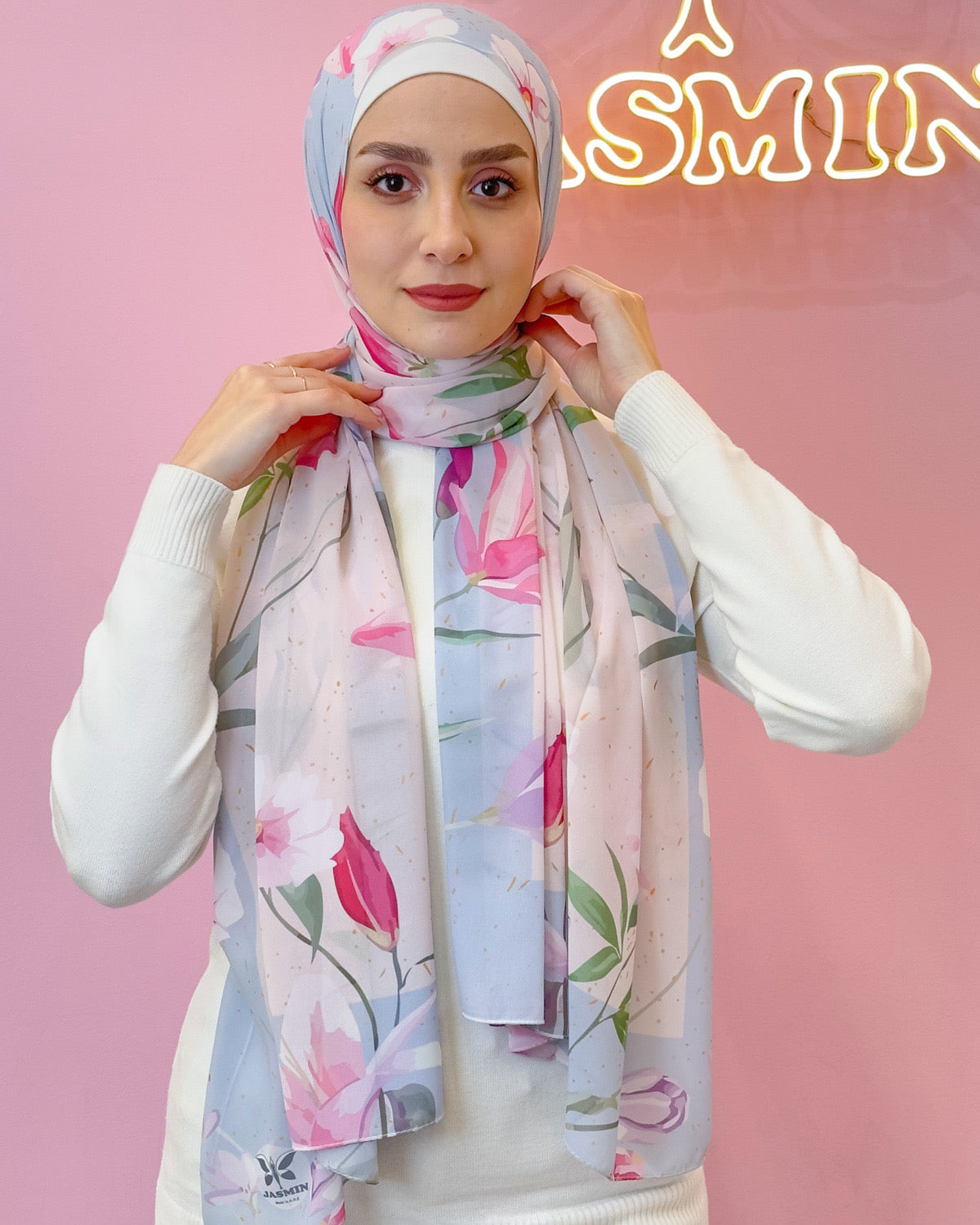 Fiora | Printed Chiffon Scarf