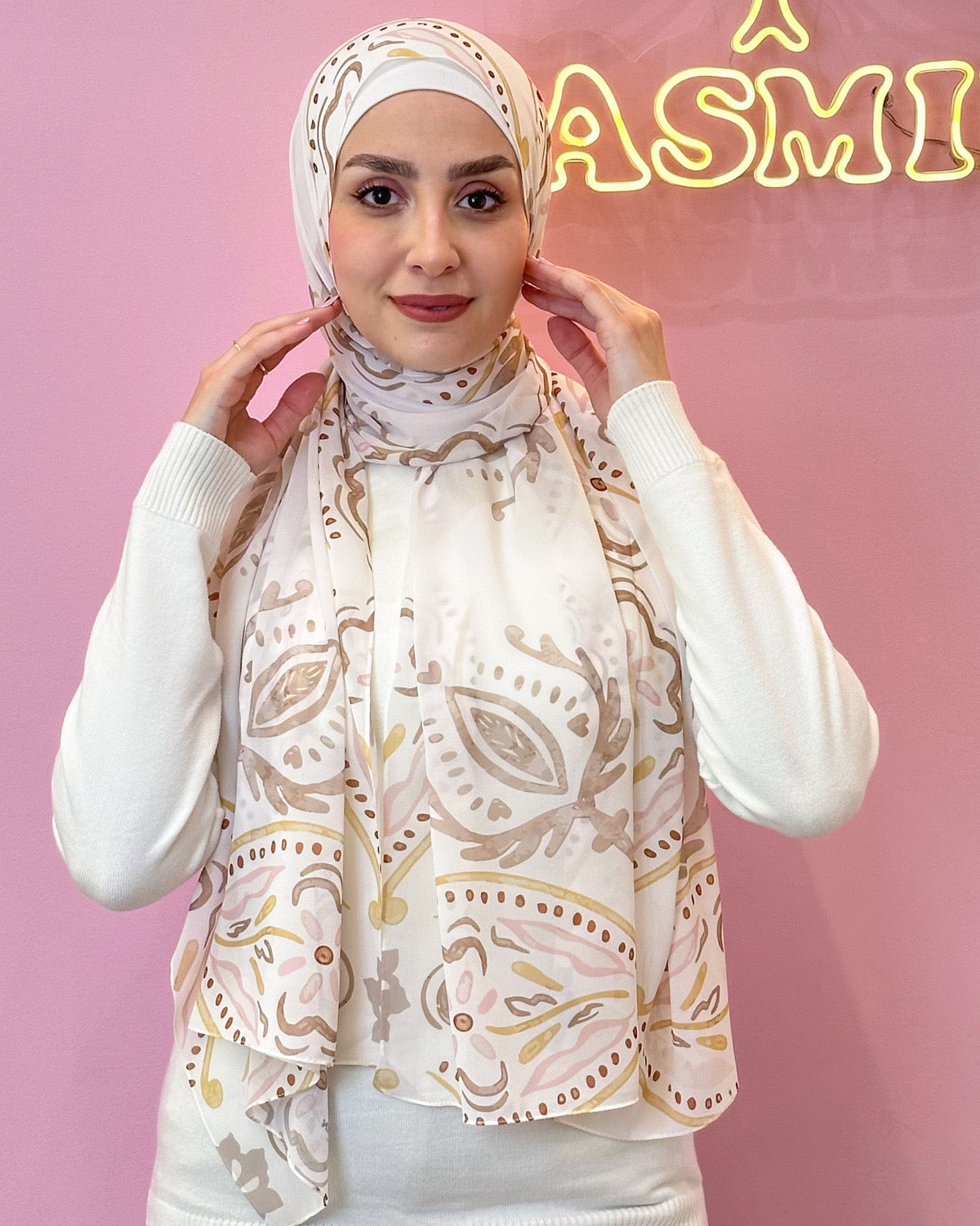 Serafine | Printed Chiffon Scarf