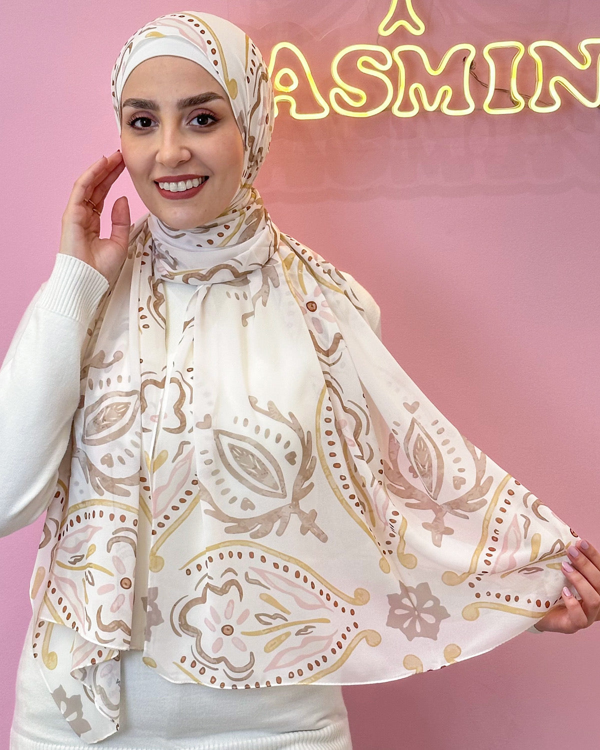 Serafine | Printed Chiffon Scarf