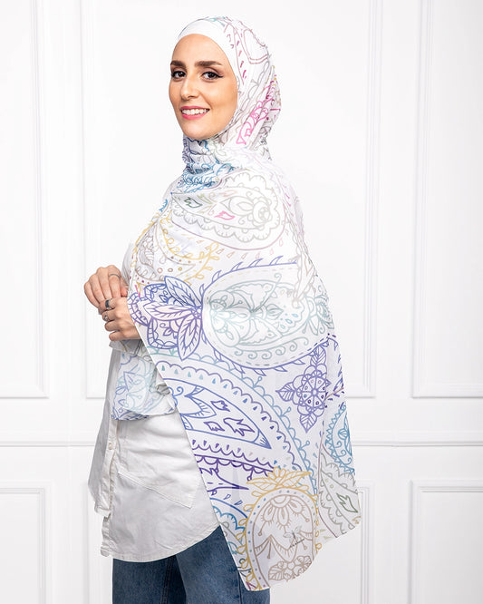 Ravelle | Printed Chiffon Scarf