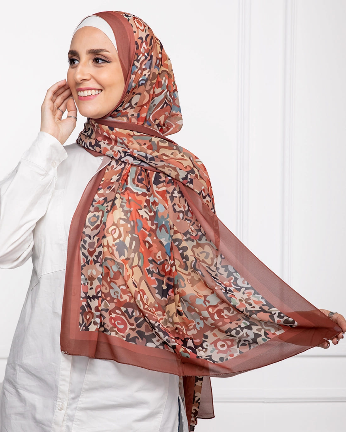 Glint | Printed Chiffon Scarf