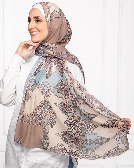 Bask | Printed Chiffon Scarf