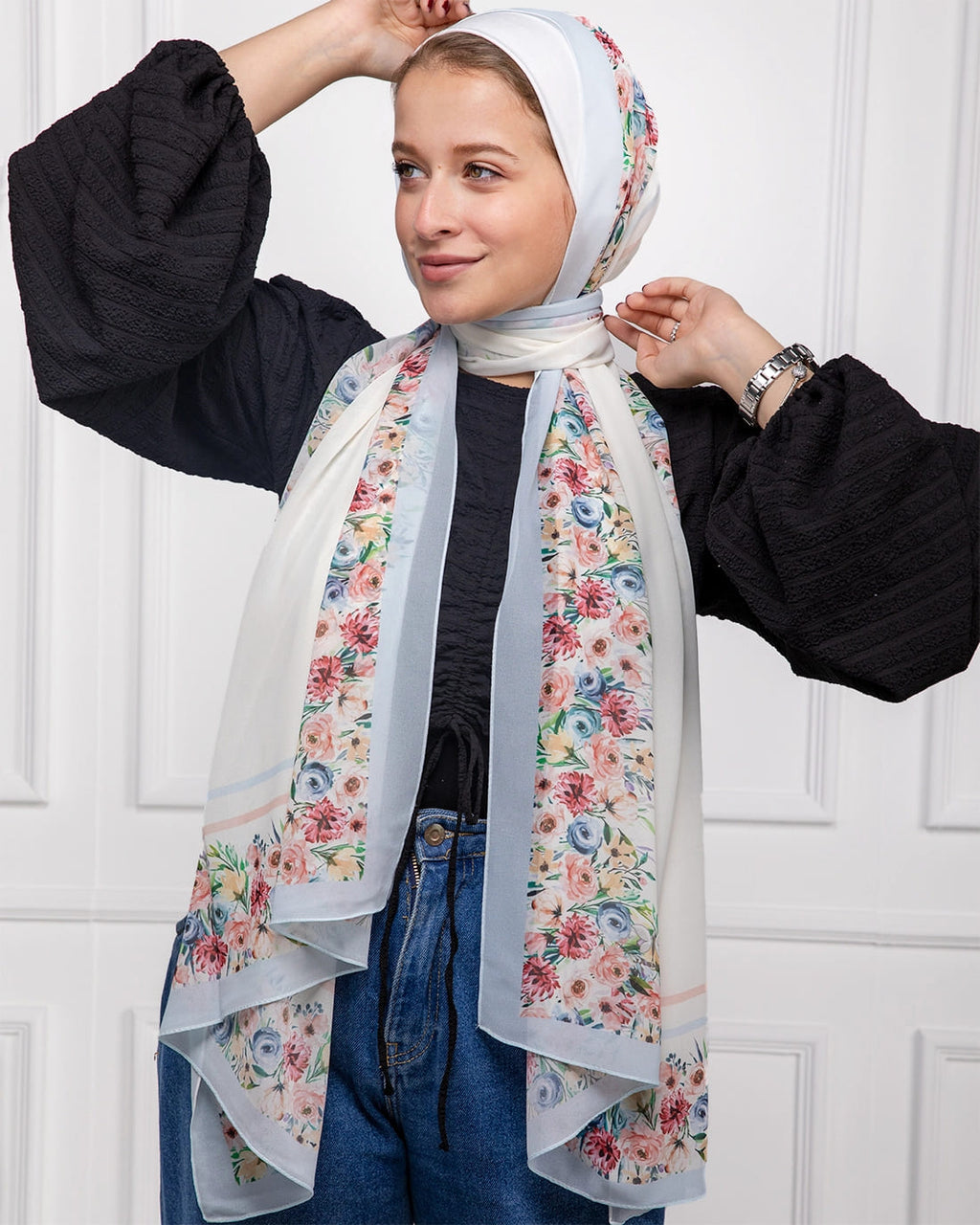 Lattice | Printed Chiffon Scarf