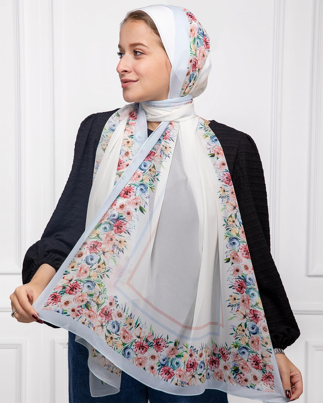 Lattice | Printed Chiffon Scarf