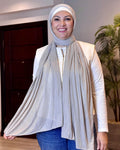 Sylvienne | Light Café | Cotton Kuwaiti Scarf