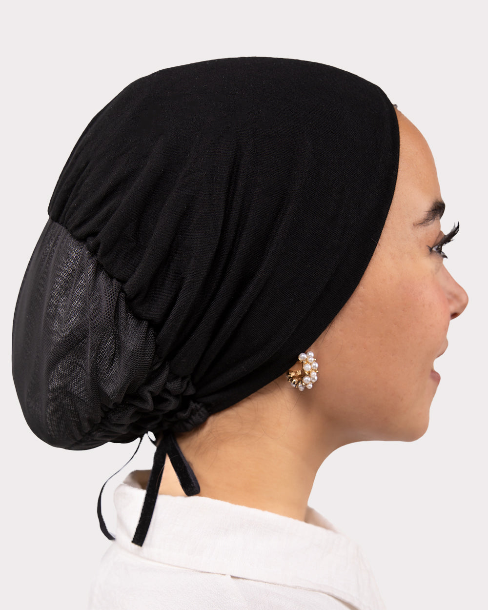 Breathy Bandana with Ribbon | Black