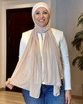 Amarellea | Light Beige | Cotton Kuwaiti Scarf